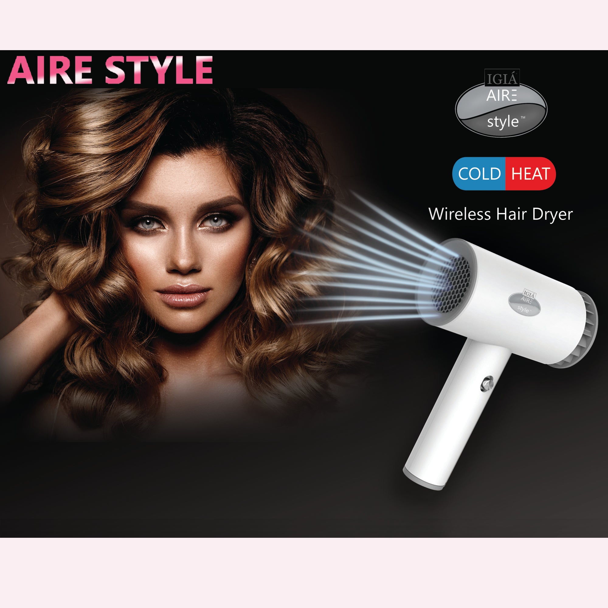 IGIA Professional Hair Dryer - Ionic Blow Dryer for Fast Drying & Frizz Control, Salon-Quality Styling Tool for Home Use - Perfect for Travel, Salon & Daily Hair Care
