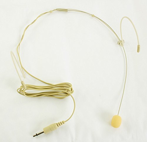 EXMAX® Omnidirectional 3.5mm Plug Beige Headset with Microphone - Perfect for PC, Laptop, Digital Camera, Podcasting, Voice Recording & Online Meetings (Ideal for Home Office, Gaming, and Content Creation)
