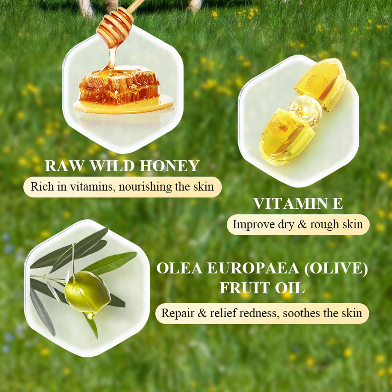 Organic Tallow Honey Balm - Face & Body Cream with Wild Honey & Olive Oil for Dry Skin Care