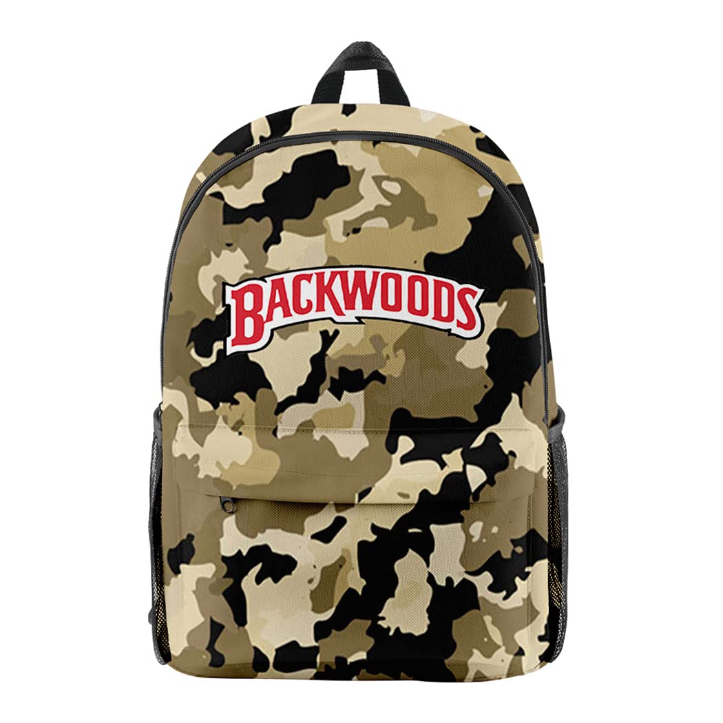 Zeruike BACKWOODS Cigar Backpack - 3D Printed Outdoor Sports Bag for Men & Women, Waterproof Laptop Backpack for School, Travel, Hiking & Camping - Perfect for Students, Professionals & Outdoor Enthusiasts