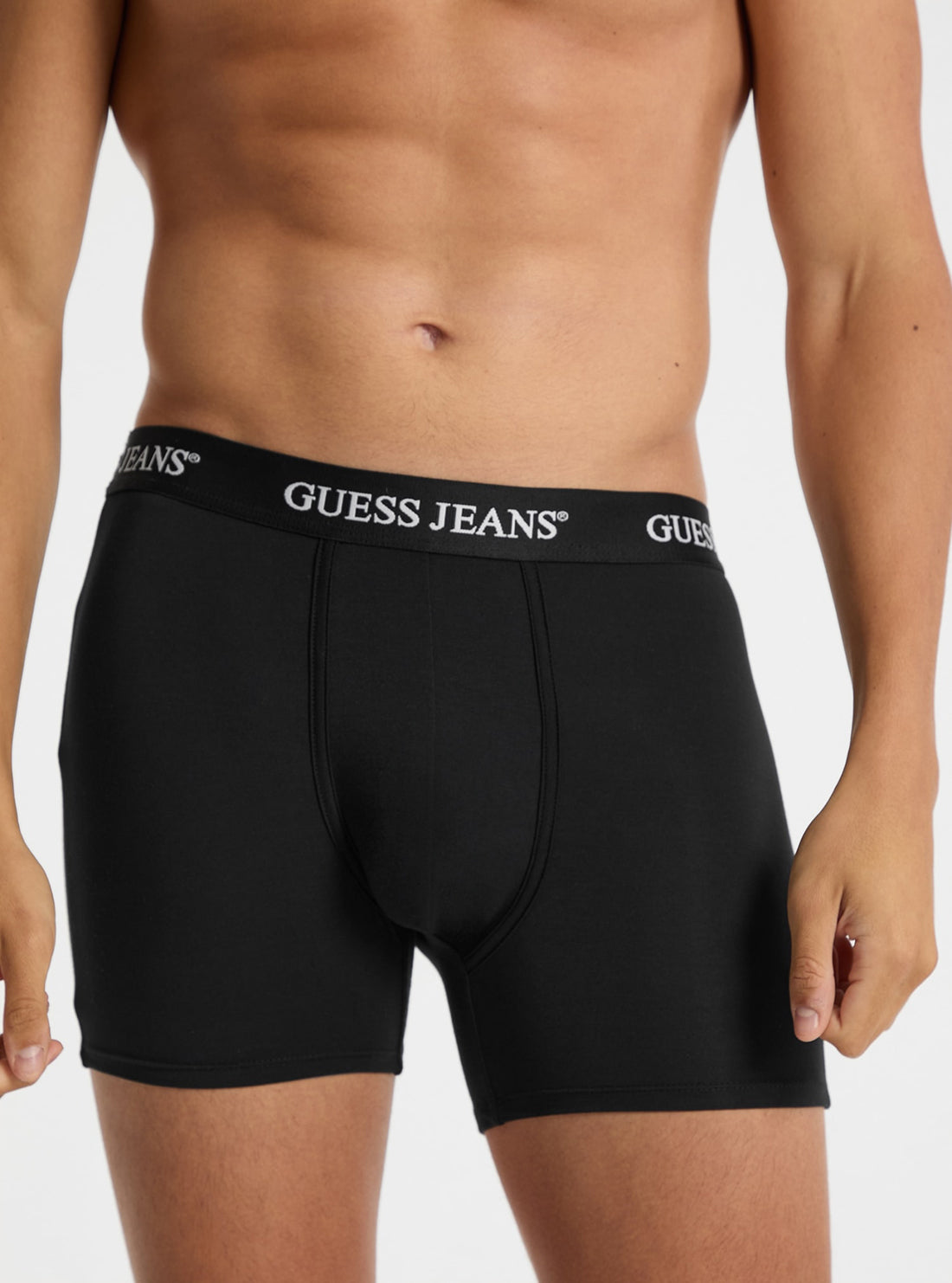 Guess Jeans Black & White 2 Pack Boxer Briefs for Men - Soft Cotton Underwear with Comfortable Waistband - Perfect for Everyday Wear, Gym & Travel
