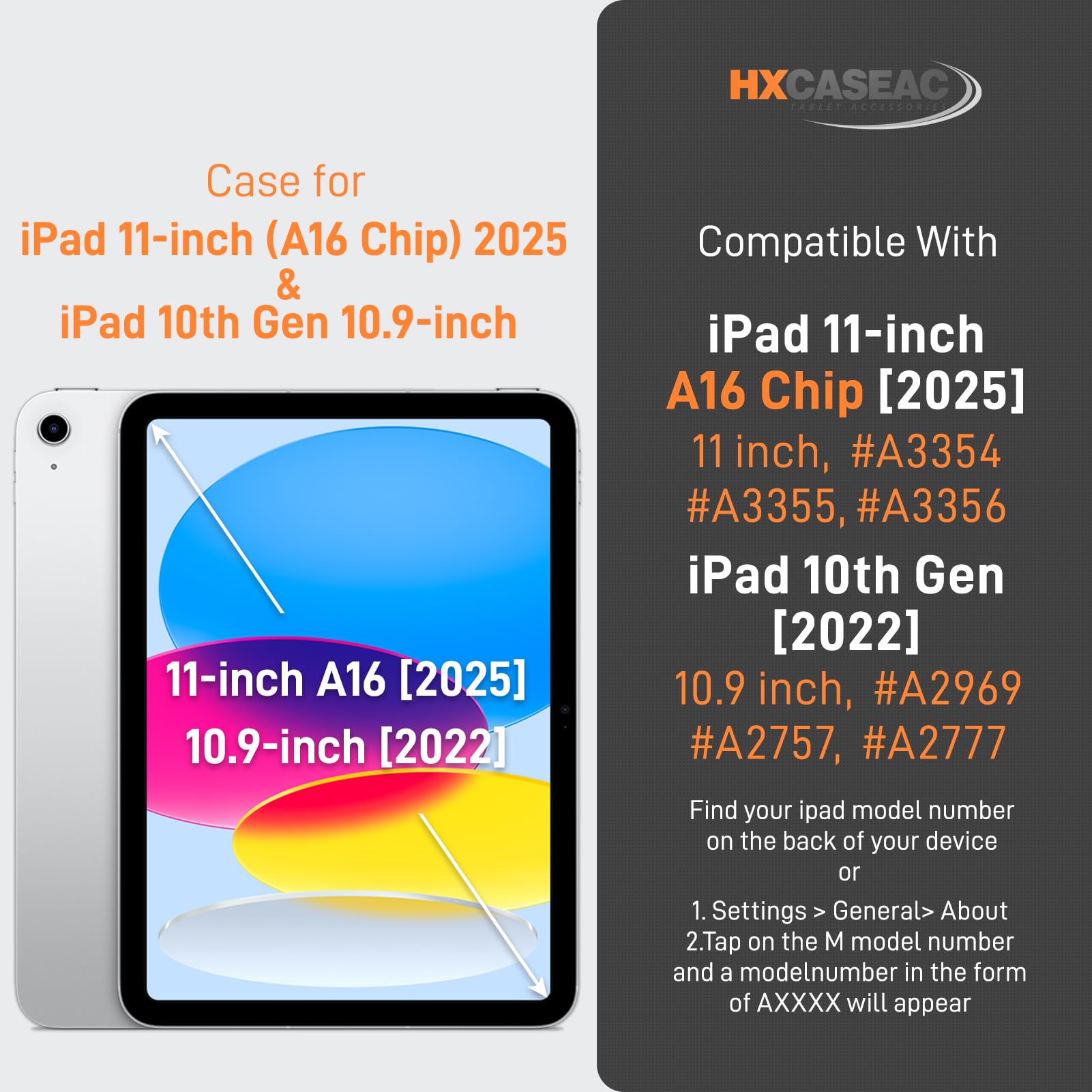 Premium Heavy Duty Protective Case for iPad 10th/11th Generation (2022/2025) A2696/A2757/A2777/A3354/A3355 - Shockproof Cover with Built-in Pencil Holder, Screen Protector & Hand Strap - Perfect for Work, School & Travel (Black)