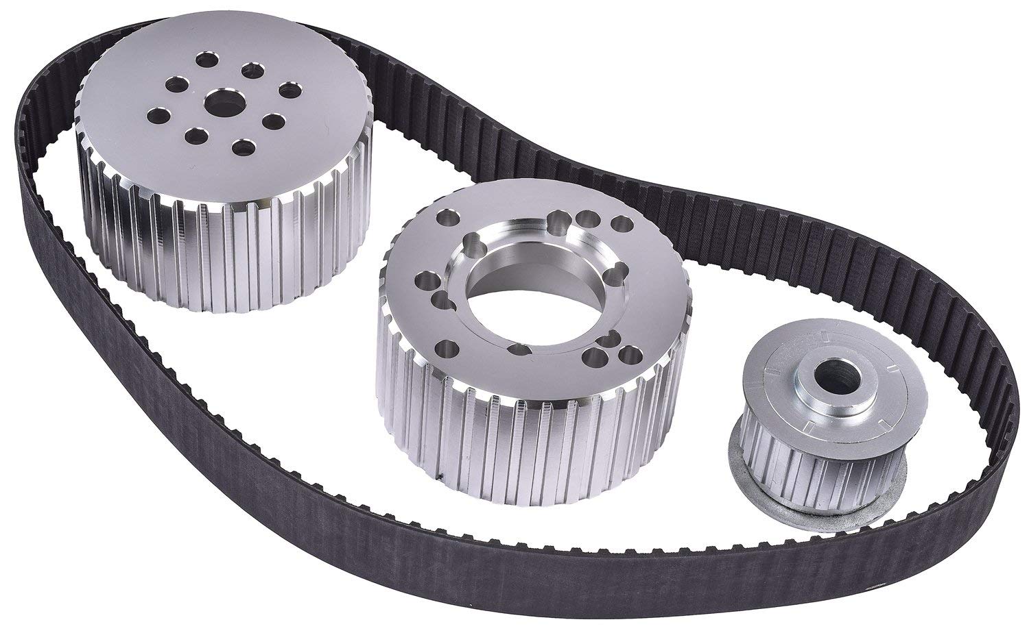 JEGS 10182 Gilmer Drive Pulley Kit for Small Block Chevy with Short Water Pump - High Performance Engine Upgrade for Racing & Hot Rods