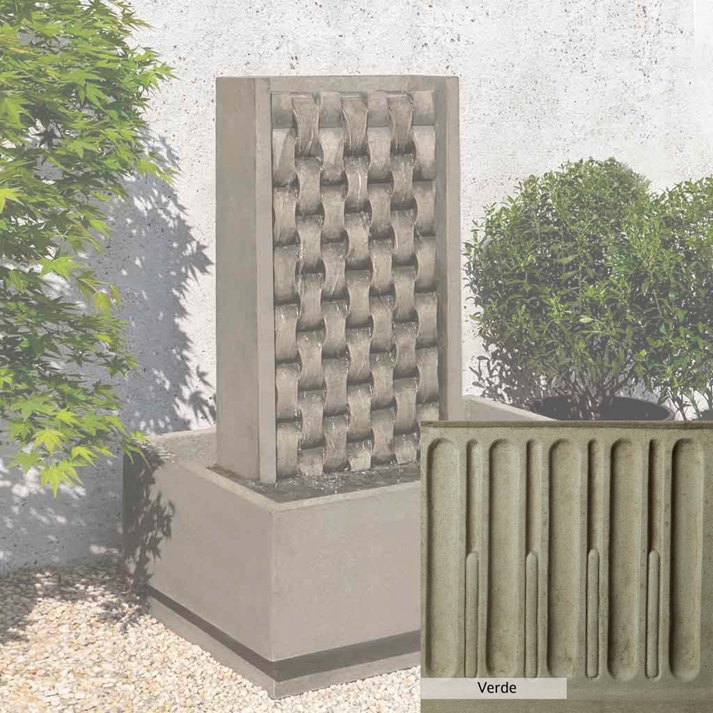 Campania International M Weave Outdoor Garden Fountain - Classic Woven Design for Patio, Yard, and Landscape Decor - Perfect for Relaxing Garden Ambiance