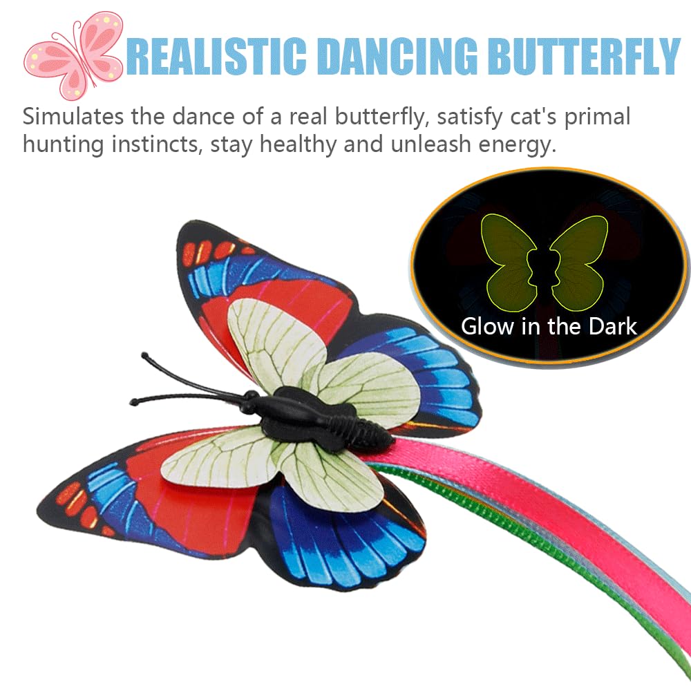 Speedy Panther Interactive Cat Toys for Indoor Cats - 360° Electric Rotating Butterfly Toy for Adult & Kitten Play - Perfect for Exercise, Boredom Relief & Bonding Time