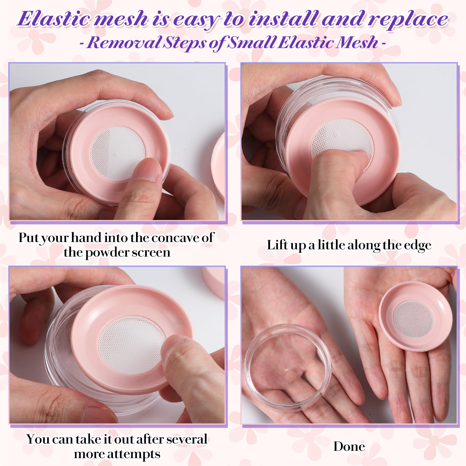 2 Pack 10ml Empty Loose Powder Containers with Sponge Puff - Leakproof Reusable Plastic Makeup Powder Case for Setting Powder & Mineral Foundation - Perfect for Travel, Touch-ups & Professional Makeup Kits