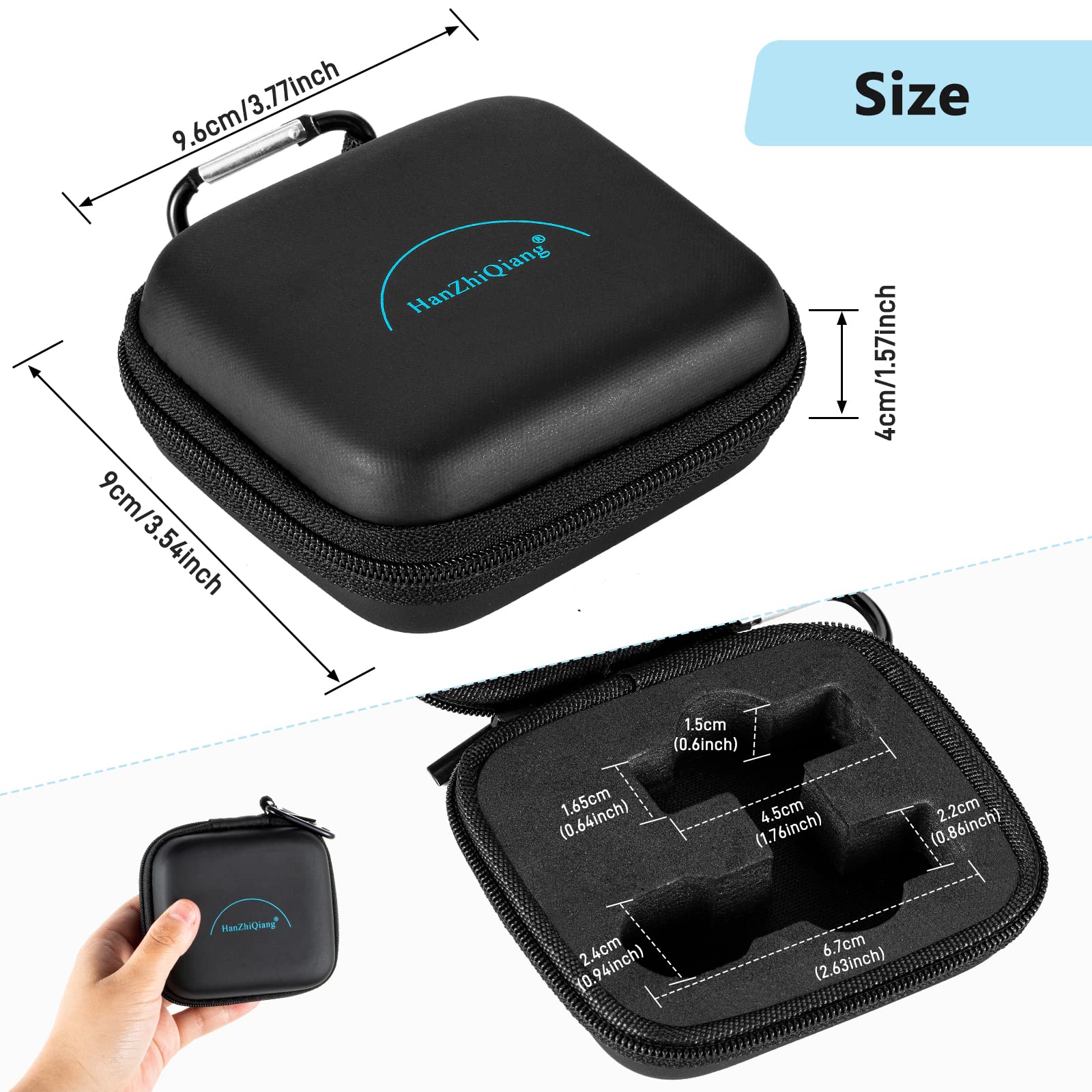 Hard Travel Carrying Case for Wireless Lavalier Microphones - Compatible with MAYBESTA BOYA PQRQP JUDKIOM Mini Mics | Durable Protective Storage for Podcasting, Interviews & Video Recording