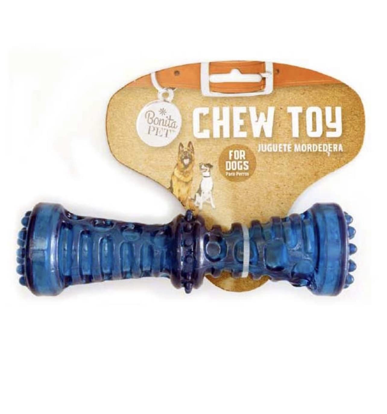 Durable Indestructible Dog Chew Toy for Aggressive Chewers - Interactive Dental Chew Stick Promotes Teeth Cleaning & Reduces Anxiety - Blue Boredom Buster for Training and Stress Relief (Great for Large Breed Dogs & Puppy Teething)