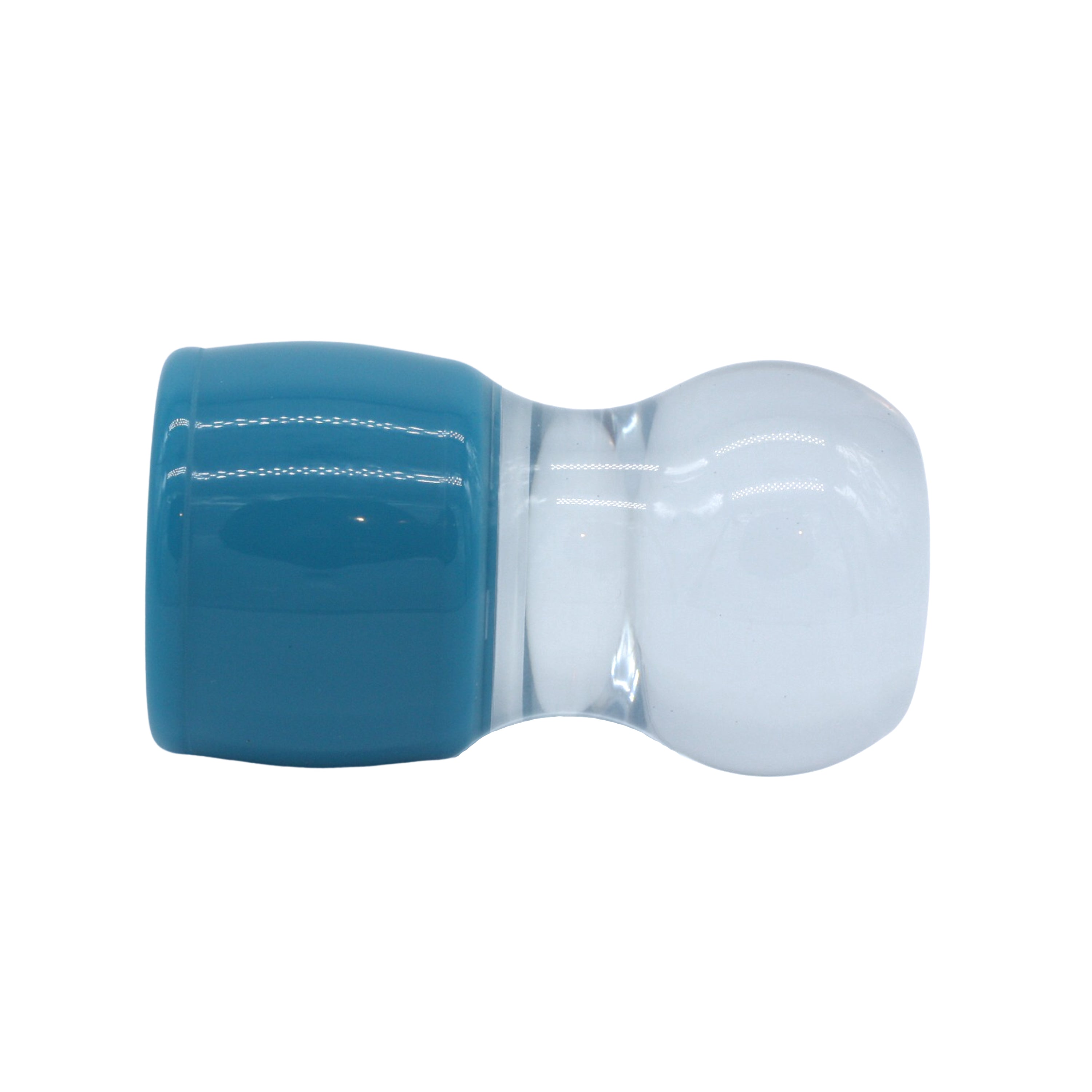 Premium Blue & Clear Shaving Brush Handle - Fits 28mm & 30mm Knots - Perfect for Wet Shaving & Grooming Kits