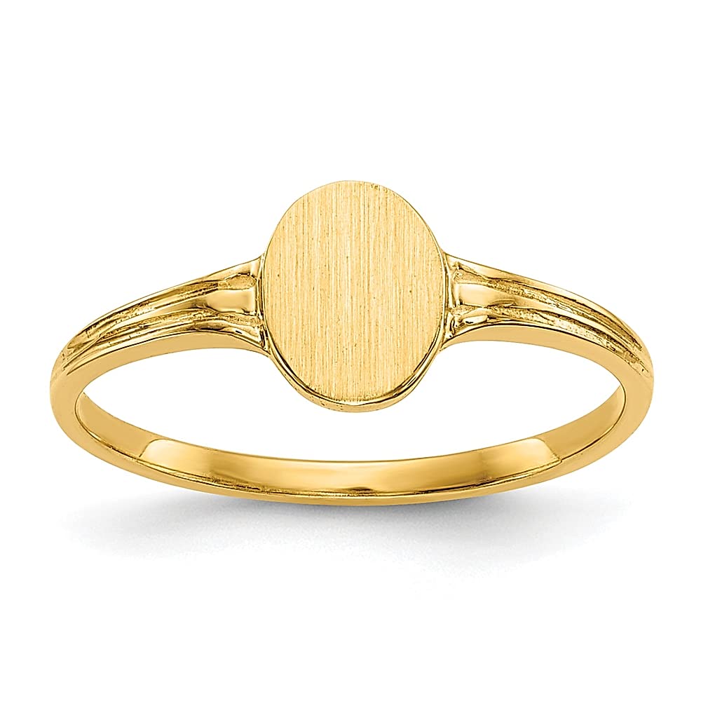 14K Yellow Gold Signet Ring for Women - Elegant Baby Fine Jewelry Gift for Her - Perfect for Birthdays, Anniversaries & Special Occasions