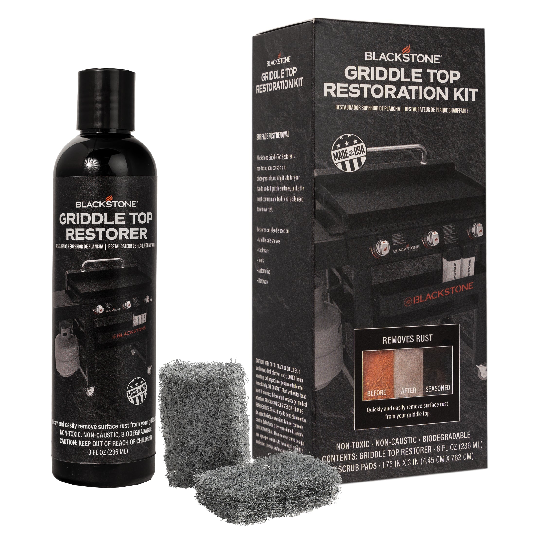 Professional Griddle Top Restoration Kit - Restore & Protect Your Grill Surface - Perfect for Outdoor BBQ, Camping & Backyard Cooking
