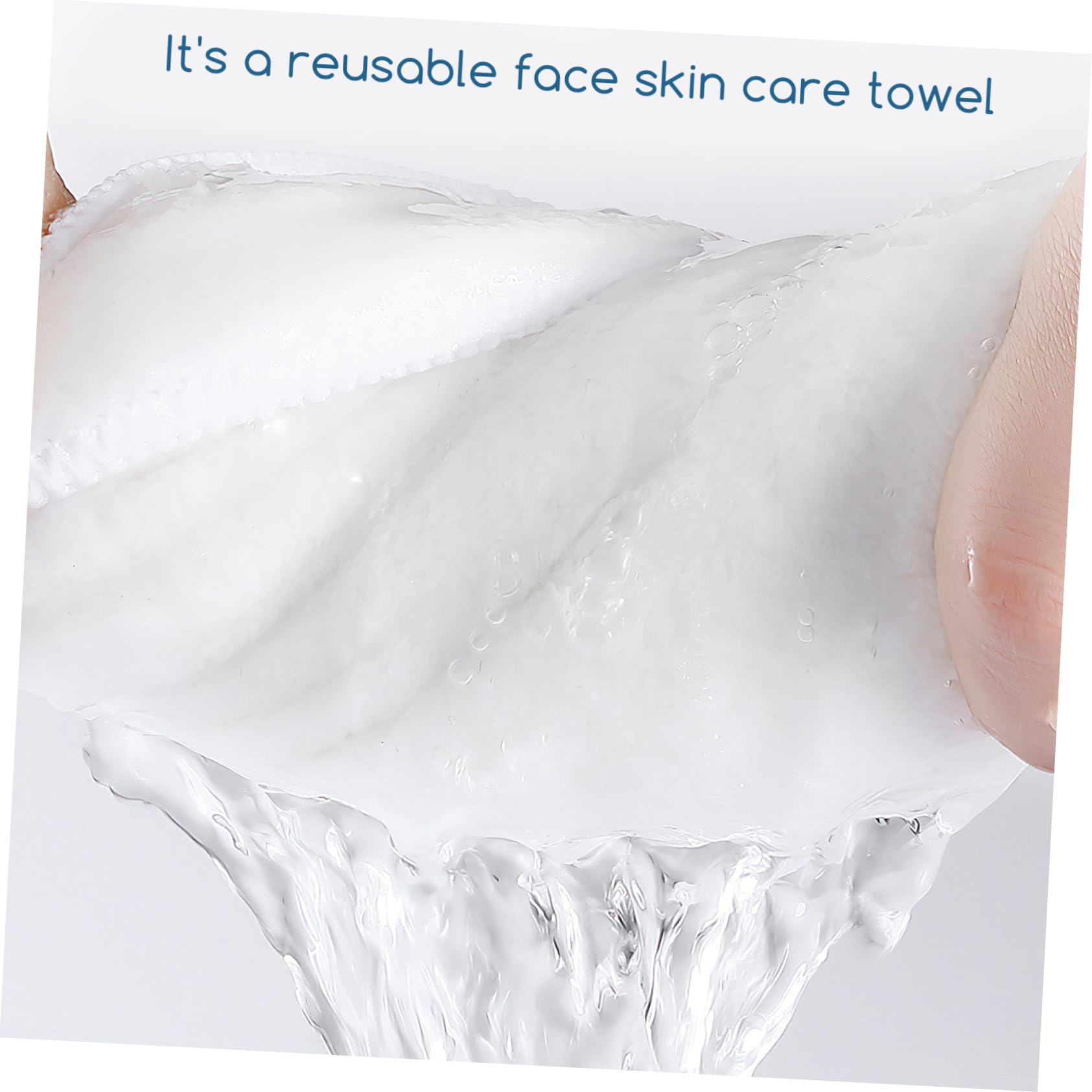 2Pcs Reusable Face Towel Masks - Soft White Facial Towel Set for Skincare & Hot Compress
