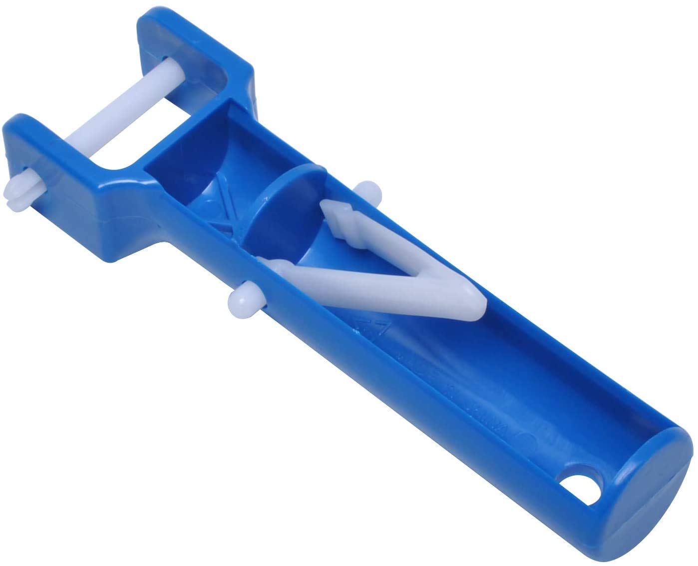 MEETOOT 2-Pack Universal Vacuum Pool Brush Handle Replacement - Blue Color with V Clips & Pins for Swimming Pool & Spa Cleaning | Perfect for In-Ground & Above Ground Pool Maintenance