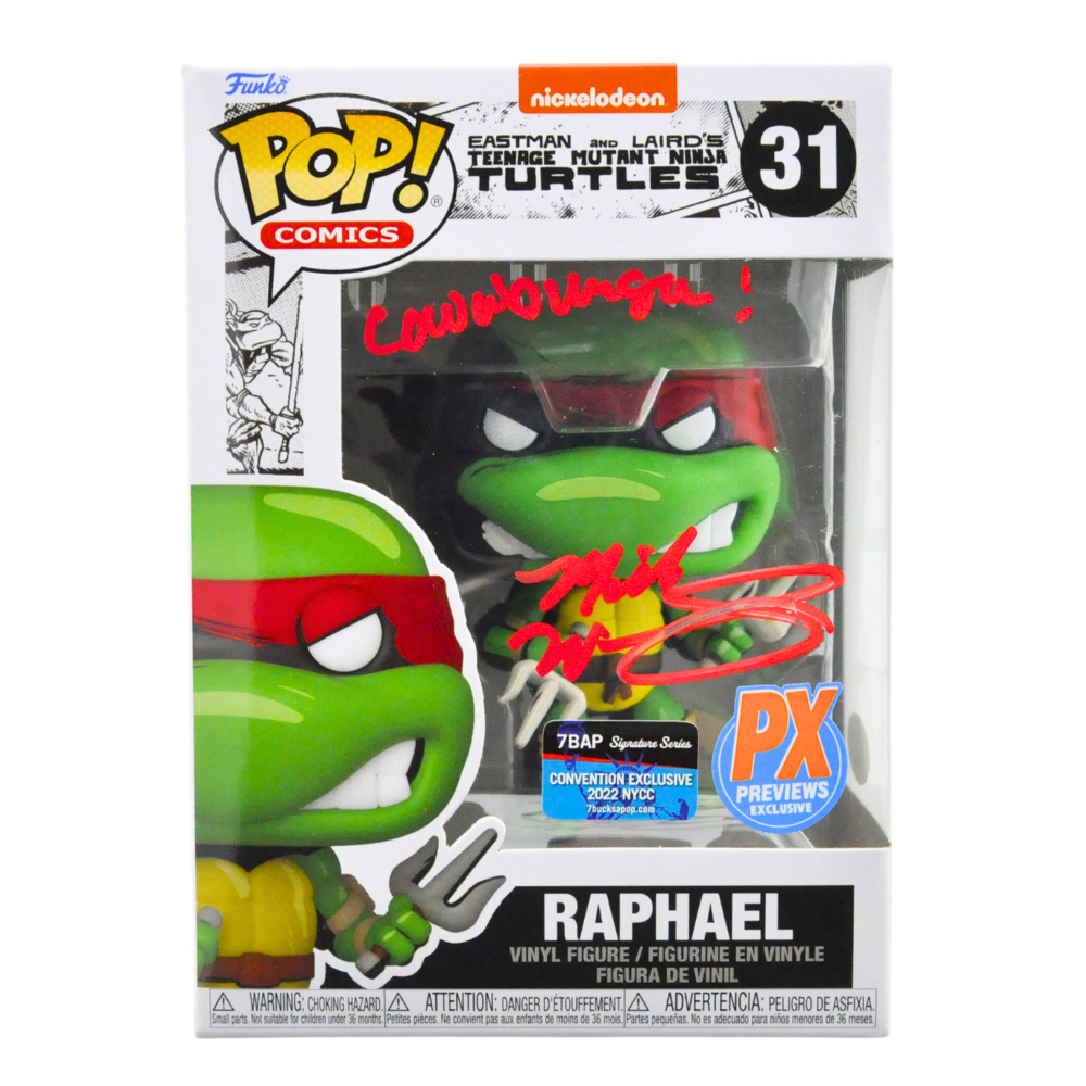 Signature Series Mick Wingert Signed Raphael Pop! Vinyl Figure - Teenage Mutant Ninja Turtles Collectible | Perfect for TMNT Fans & Pop Culture Displays
