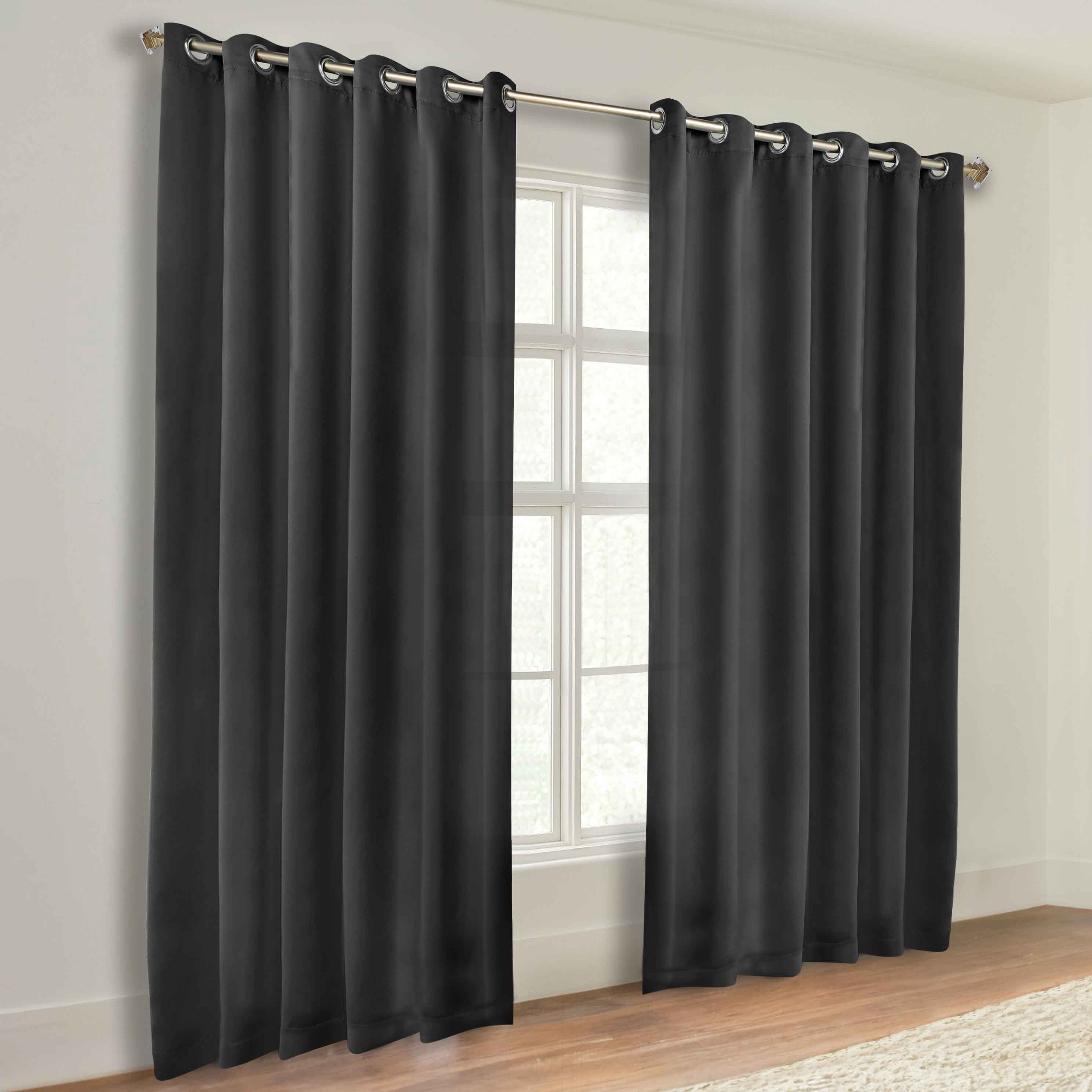 Classic Modern Solid Blackout Curtain Panels - Set of 2 for Bedroom & Living Room - Light Blocking Thermal Insulated Window Drapes for Home Decor