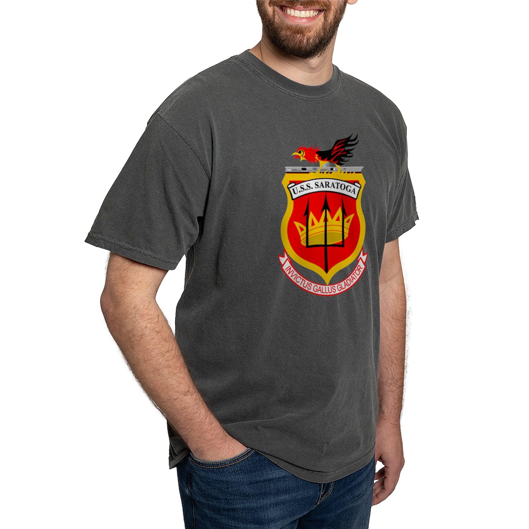 USS Saratoga CV-60 Navy T-Shirt for Men | Comfort Colors® Premium Cotton Tee | Military Veteran & Patriotic Apparel for Navy Veterans Day & 4th of July Celebrations