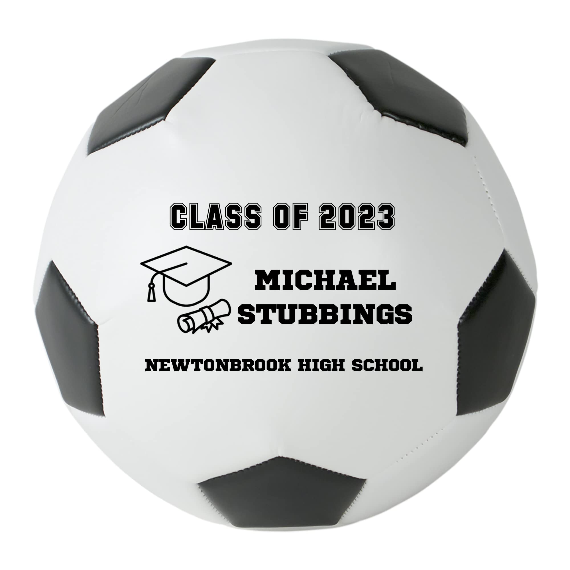 Custom Personalized 2022 Graduation Soccer Ball Gift - Unique Graduation Present for Class of 2022 Boys & Girls - Perfect for High School/College Graduation Parties & Celebrations