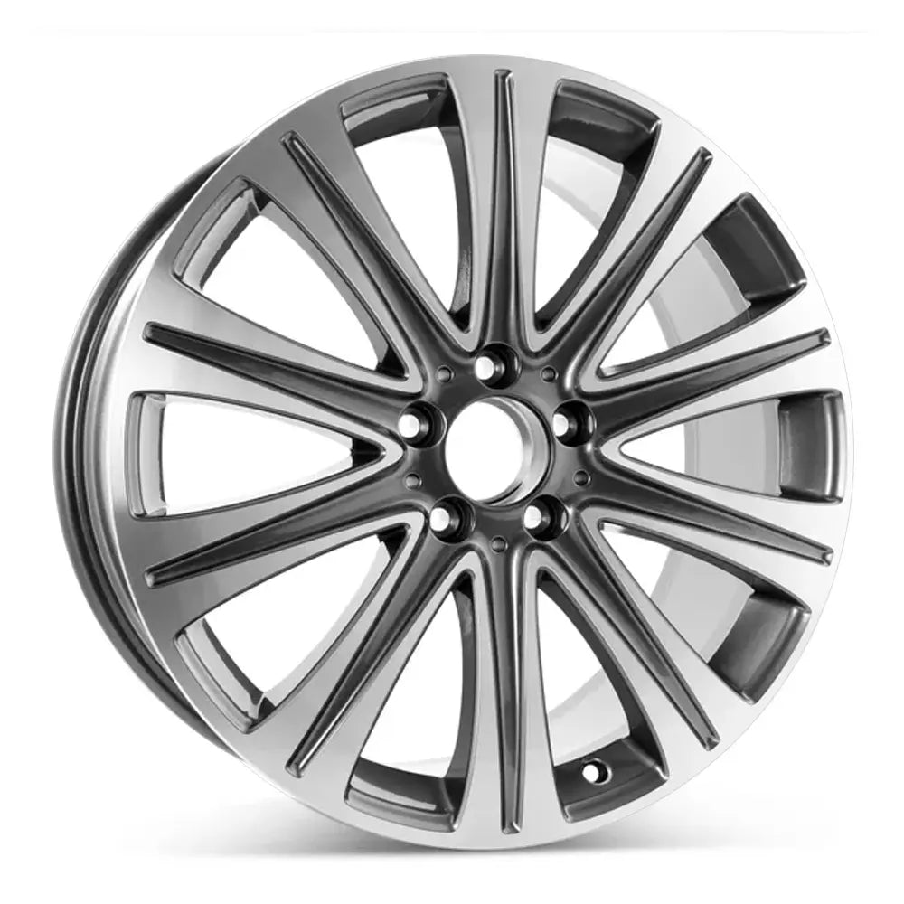 19 Inch Mercedes E Class Rear Wheel Replacement - Machined Silver Replica Rim 85611 | Perfect for Luxury Car Upgrades & Spare Parts
