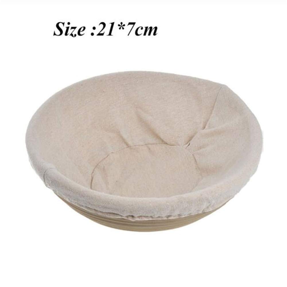 1 Pcs Round Bread Proofing Basket, Rattan Banneton Brotform - 21x7cm Dough Rising Basket for Sourdough, Artisan Bread Baking | Perfect for Home Bakers & Professional Bakeries | Great for Bread Making, Fermentation & Proofing Process