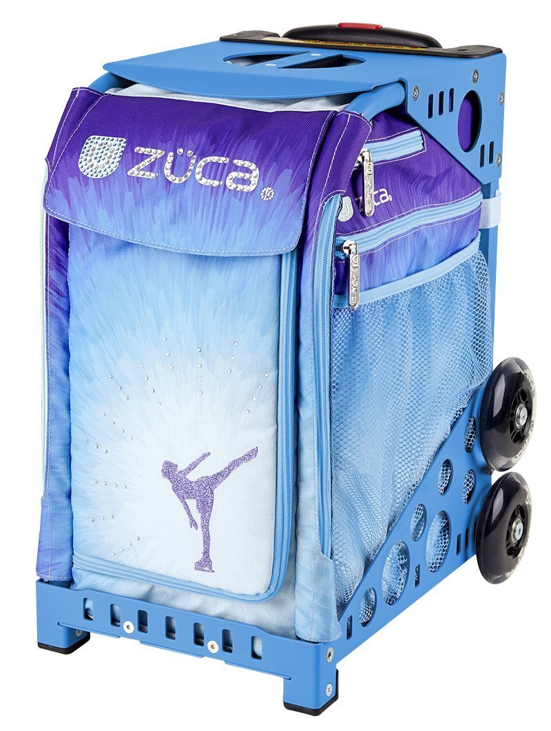 ZUCA Bag Ice Dreamz Insert & Blue Frame with LED Flashing Wheels - Stylish Backpack for School, Travel, and Skating Enthusiasts