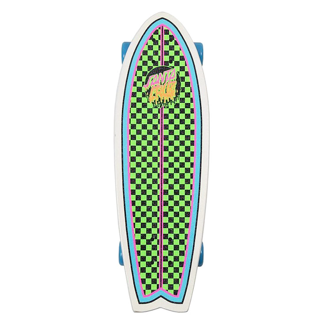 Santa Cruz Cruiser Skateboard Complete - Rad Dot Shark Design 27.7