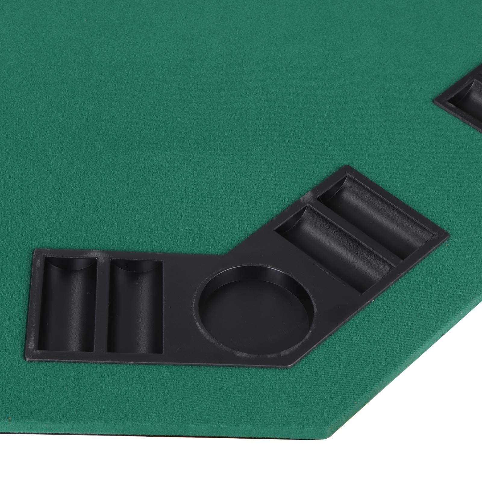 48-Inch Portable Poker Table Top - Foldable Octagon 8-Player Casino Poker Mat with Carrying Case | Perfect for Home Games, Parties & Casino Nights