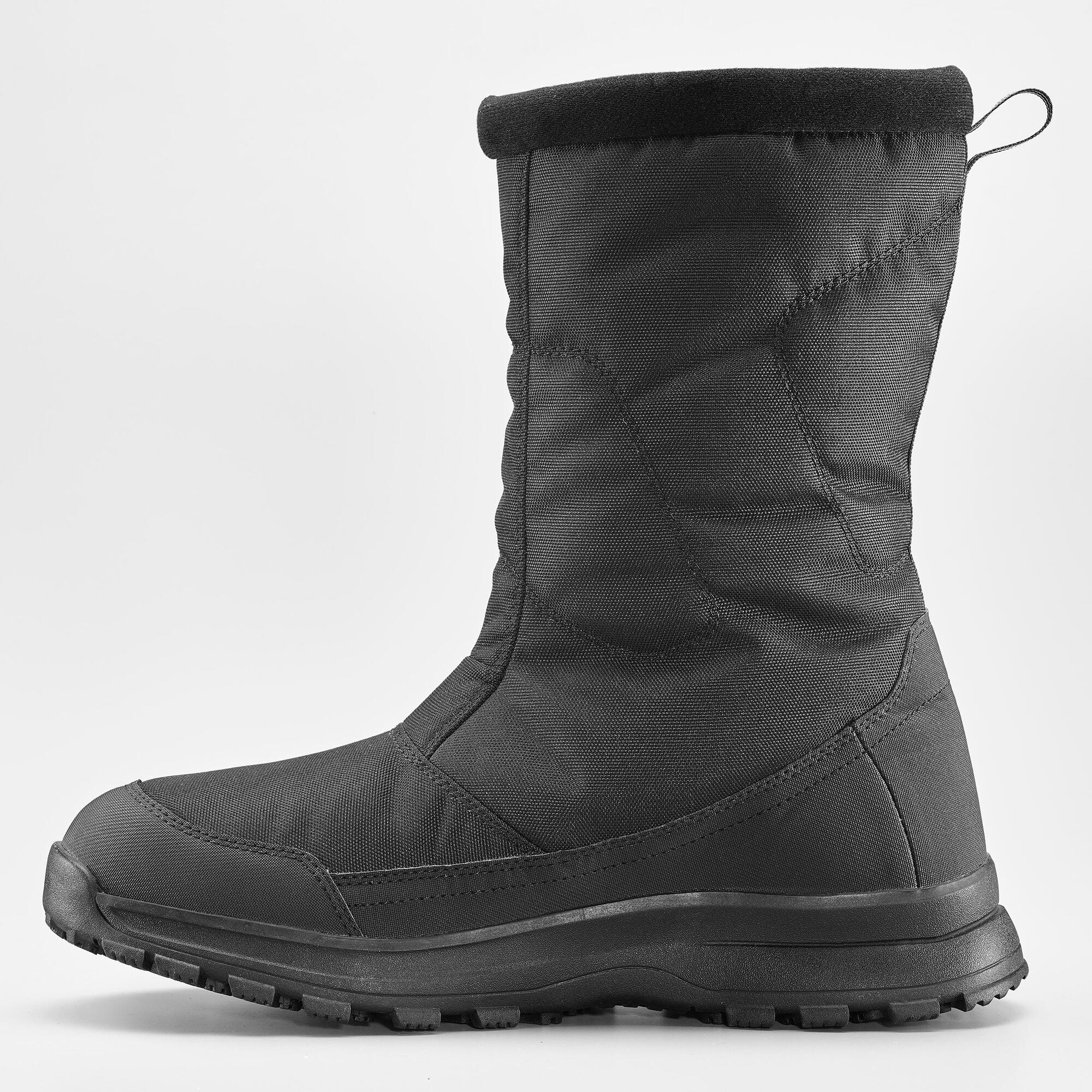 Quechua SH100 Zip Waterproof Snow Hiking Boots for Men - Warm Winter Trekking & Outdoor Adventure Footwear for Snowy Trails and Mountain Climbing