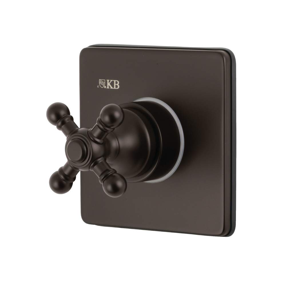 Kingston Brass KS3045BX 3-Way Diverter Valve with Trim Kit in Oil Rubbed Bronze Finish | Perfect for Shower, Bathtub & Sink Plumbing Systems