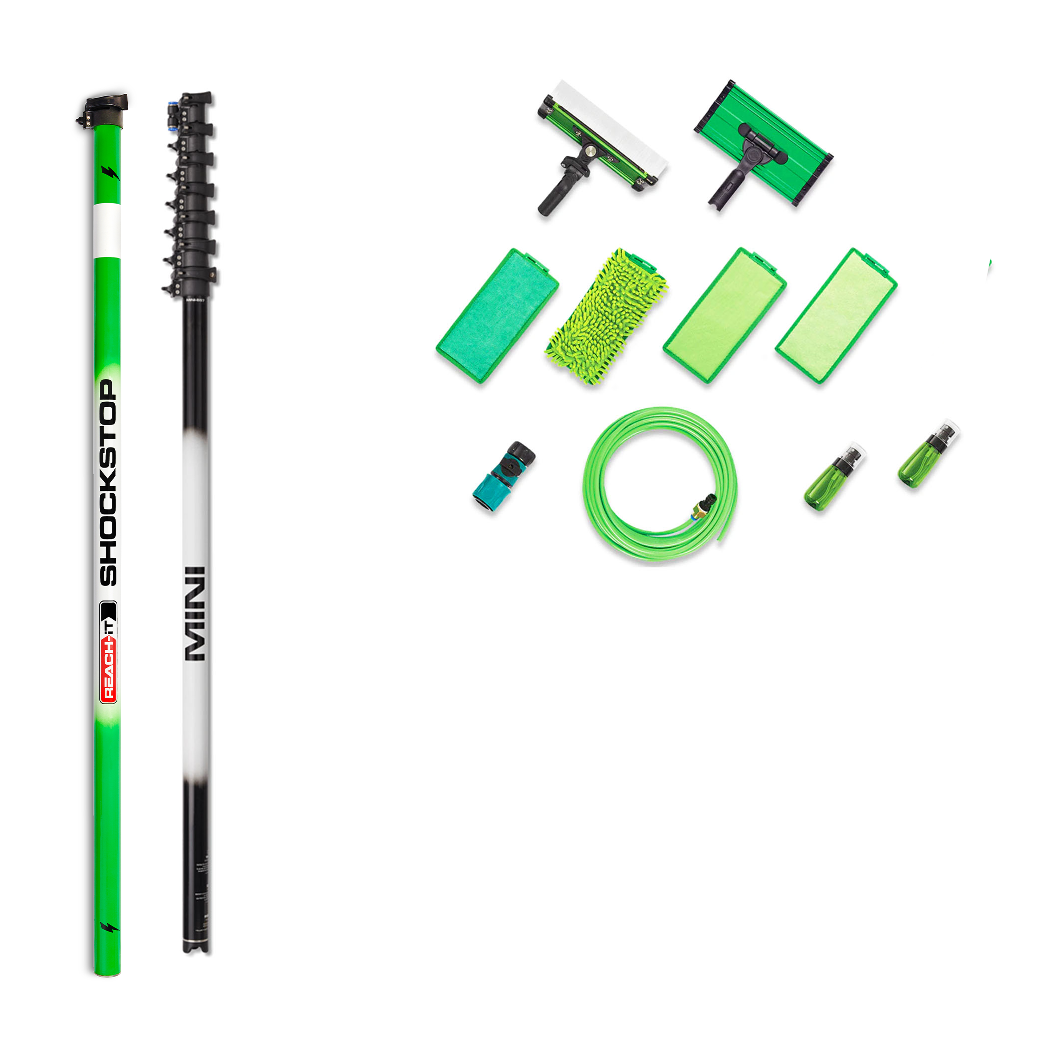 REACH Professional Extendable Pole Pack - Telescopic Pole for Cleaning, Painting & Maintenance - Perfect for High Ceilings, Walls & Hard-to-Reach Areas