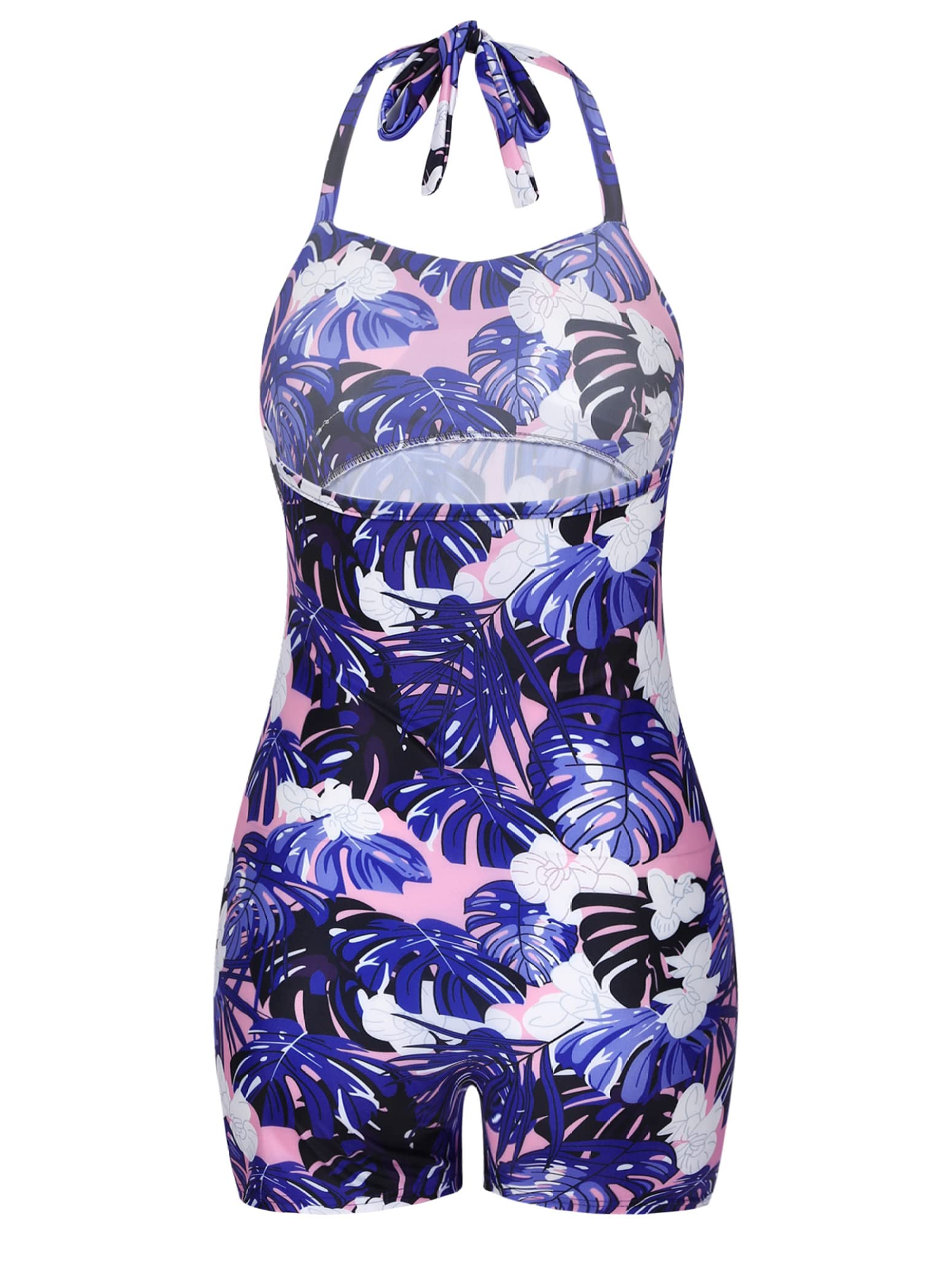 Maternity Ruched One Piece Swimsuit - Halter Boyleg Pregnancy Monokini Bathing Suit for Women | Perfect for Beach, Pool & Maternity Photoshoots
