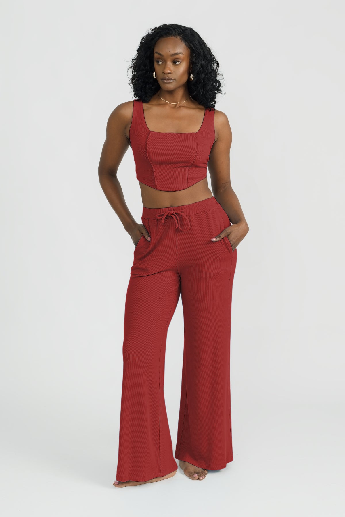 Kinsley Women's Fashion Top in Crimson Red - Perfect for Casual Outings, Workwear, and Evening Events