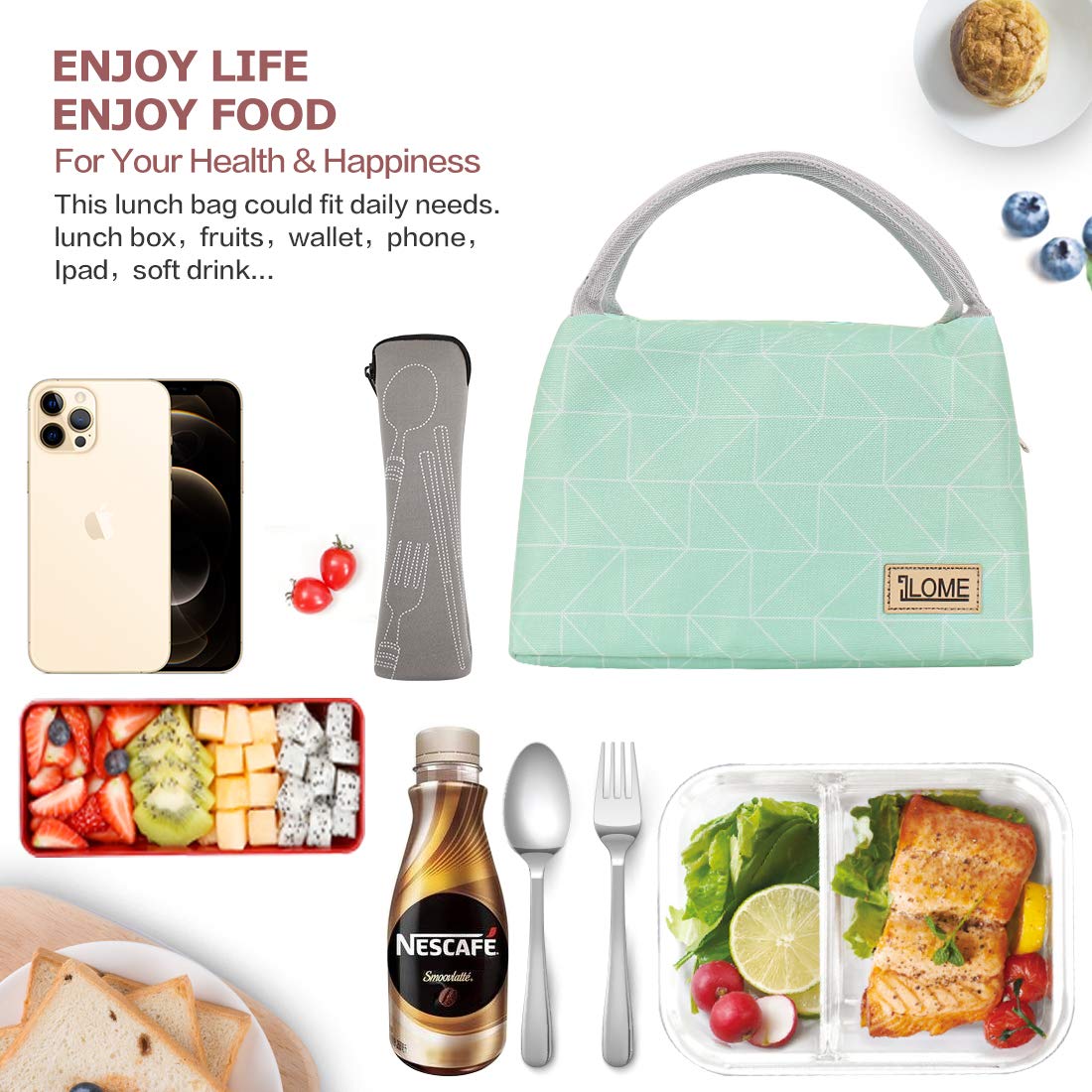 Insulated Cooler Lunch Bag for Men & Women - Waterproof Canvas Lunch Box for Work, Picnic, Travel - Perfect Size for Keeping Food Fresh All Day