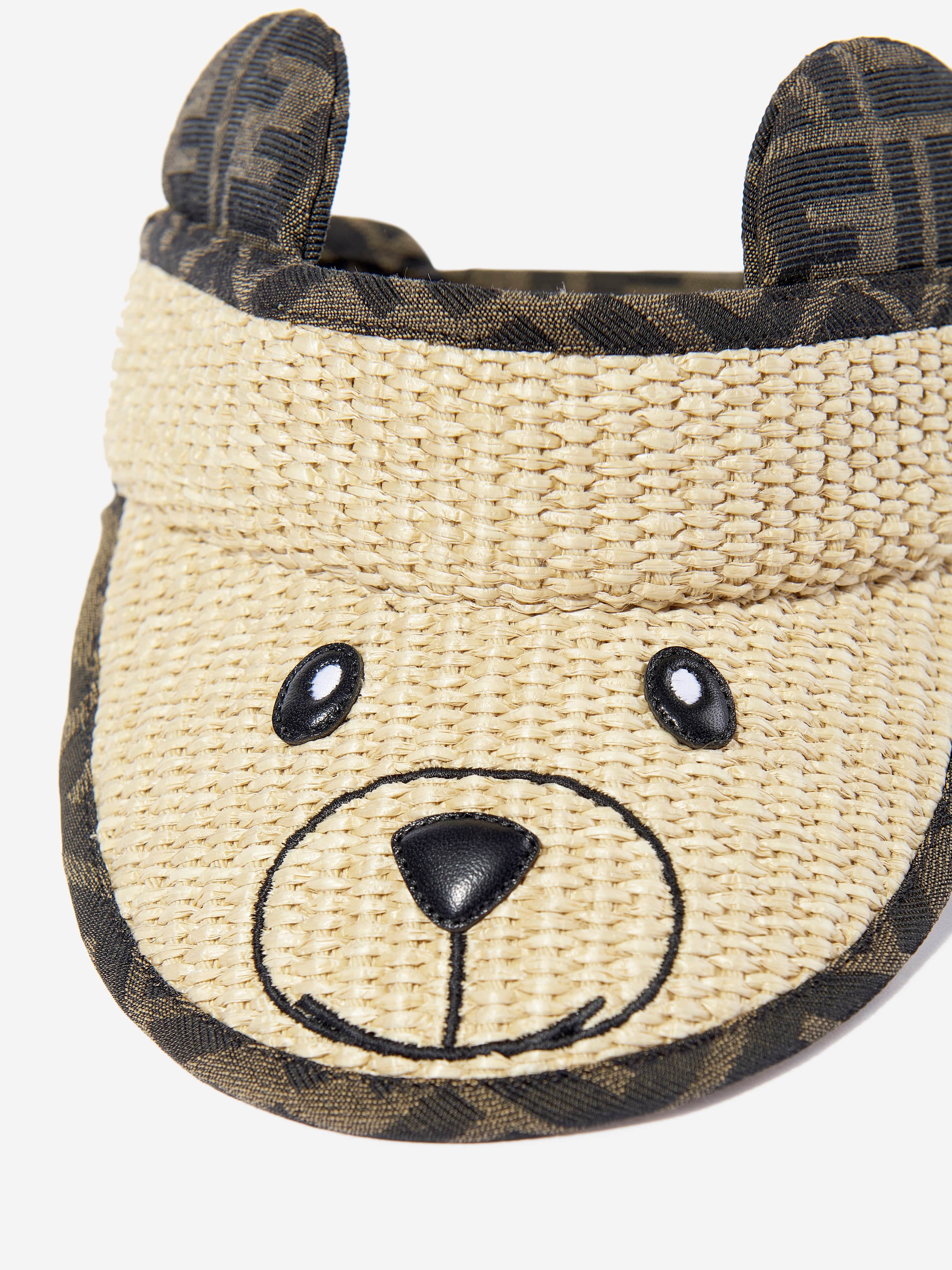 Soft Beige Baby Bear Visor Hat - Adjustable Sun Protection for Infants & Toddlers - Perfect for Outdoor Play, Beach Trips, and Sunny Day Adventures