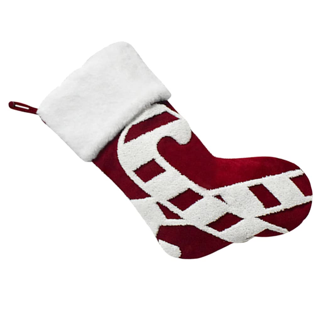 Toyvian Christmas Stockings - Classic Xmas Stocking Gift Bag for Candy & Small Gifts, White Hanging Ornament for Home, Tree, and Fireplace Decoration | Perfect for Holiday Parties, Family Gatherings & Festive Home Decor
