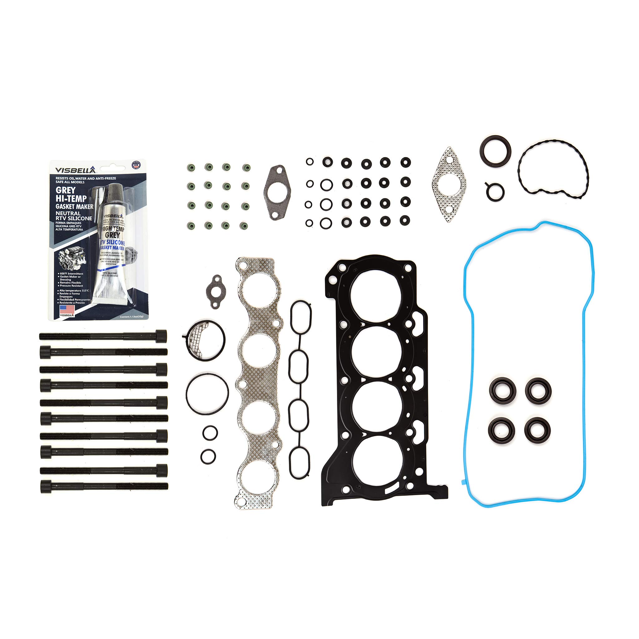 MA-9761241420 Head Gasket Bolts Set Compatible With Lexus CT200H 2010-2013 & Toyota Prius 1.8L 2ZRFXE Engine - Perfect for Engine Repair and Maintenance