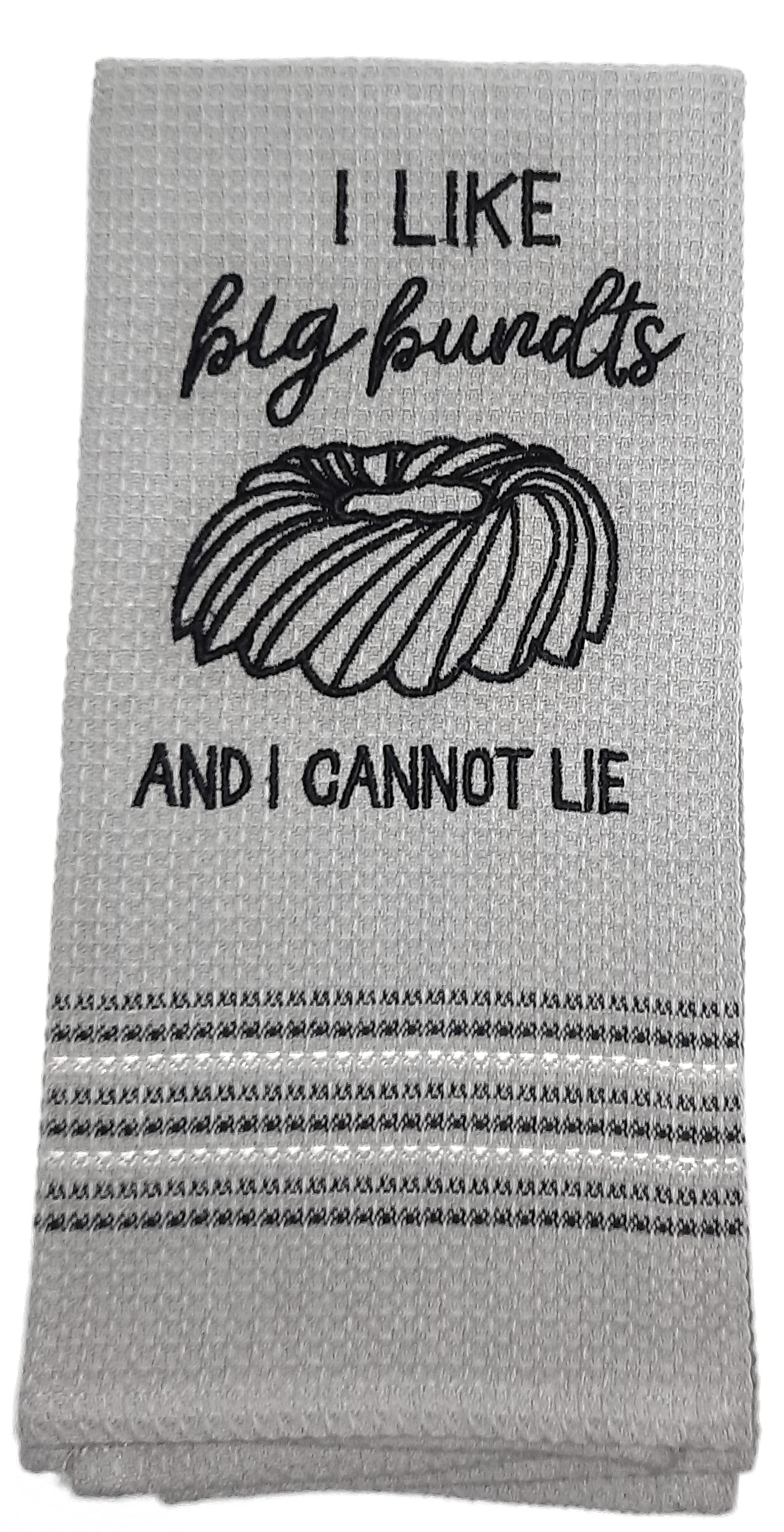 Fun and Cute Sayings Decorative Waffle Kitchen Towels - Absorbent Dish & Hand Towels for Cooking, Baking, and Home Decor