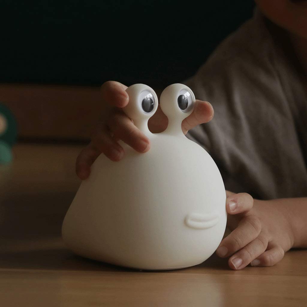Soft Glow Kids Night Light - Safe Silicone LED Bedside Lamp with Touch Switch, Eye Protection Sleep Light for Nursery & Bedroom, Plug-in Nightlight (White) - Perfect for Bedtime Stories, Midnight Feedings & Peaceful Sleep