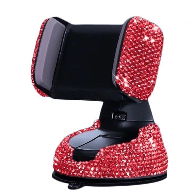 SWEETOP Diamond Car Phone Holder - 360° Rotating Air Vent Mount with Strong Suction Cup for iPhone & Android - Perfect for GPS Navigation & Hands-Free Driving
