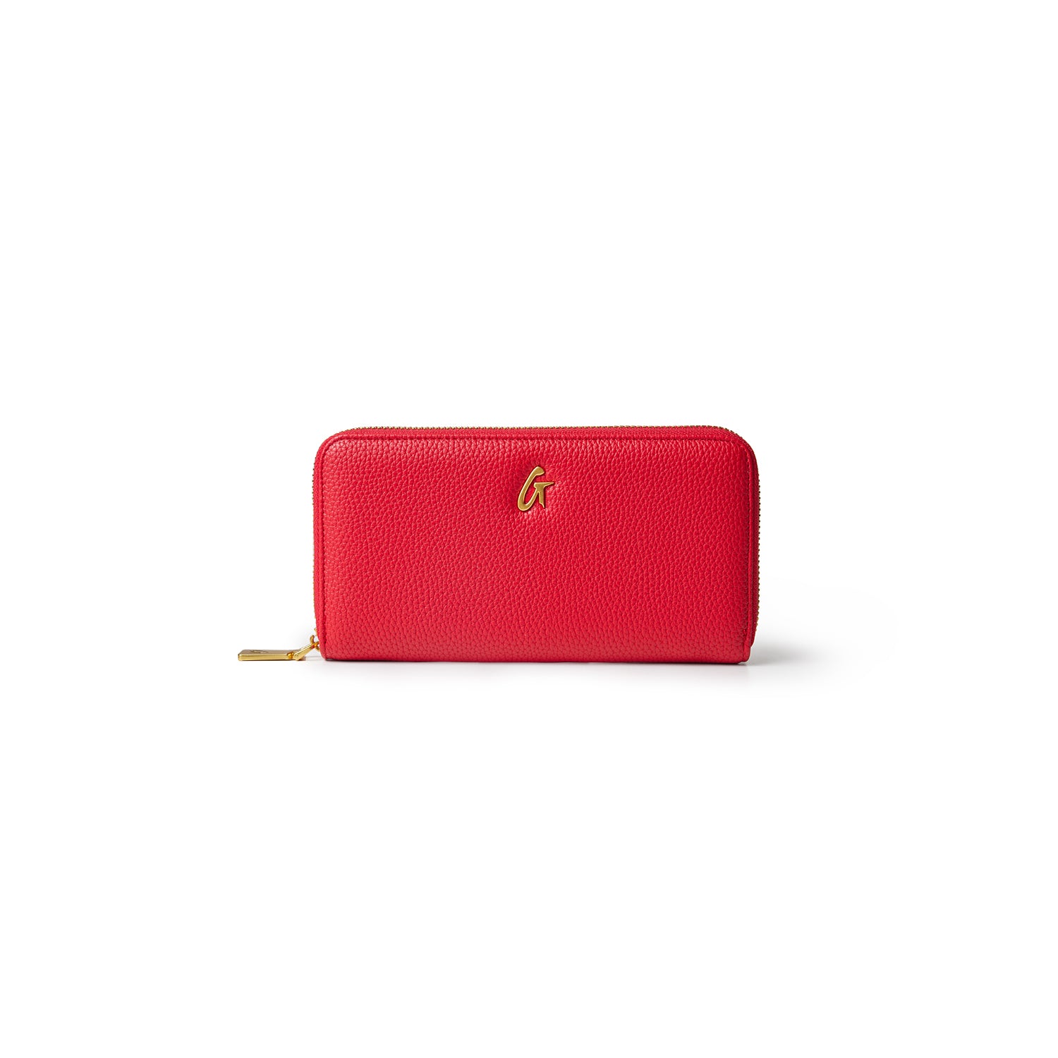 Premium Standard Pebble Wallet in Red - Slim RFID Blocking Leather Wallet for Men & Women - Perfect for Travel, Business & Everyday Use