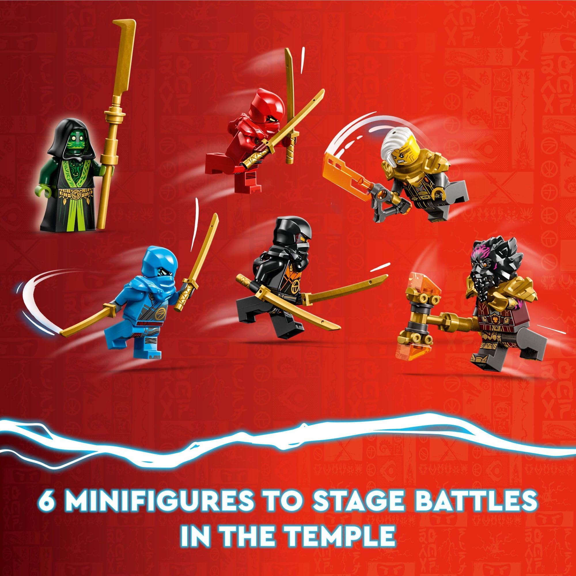 LEGO NINJAGO Temple of The Dragon Energy Cores 71795 Building Set - Ninja Temple Playset with 6 Minifigures (Cole, Kai, Nya) | Creative Construction Toy for Kids Ages 8+ | Perfect Gift for Ninjago Fans | Great for Imaginative Play and Action-Packed Adventures