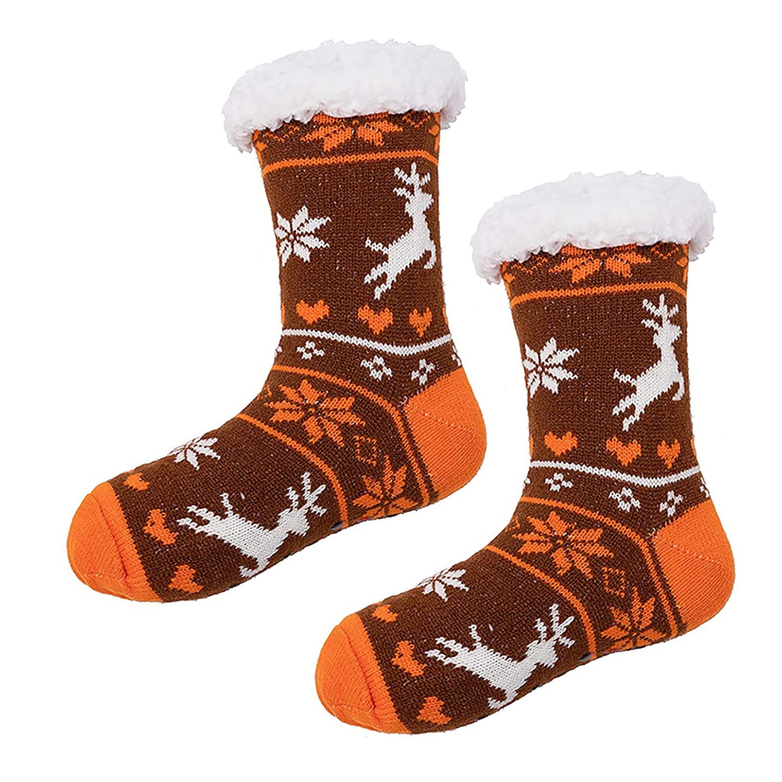 Cozy Women's Fuzzy Slipper Socks - Thick Fleece-Lined Winter Warm Socks with Non-Slip Grips | Perfect for Christmas Gifts, Holiday Comfort & Home Relaxation