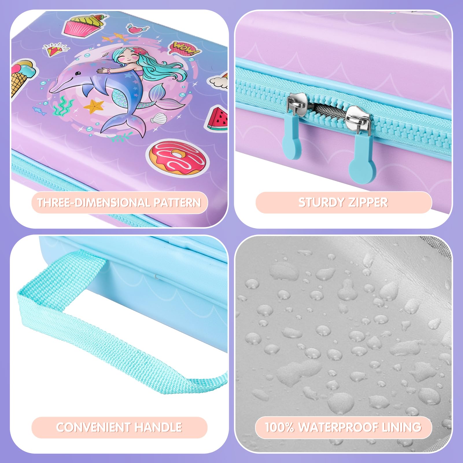 Insulated Lunch Bag Bento Box Set for Girls - 5 Compartment Bento Box with Water Bottle, Ice Pack & Silicone Cap | Perfect for School Lunches, Picnics, Travel & Outdoor Activities