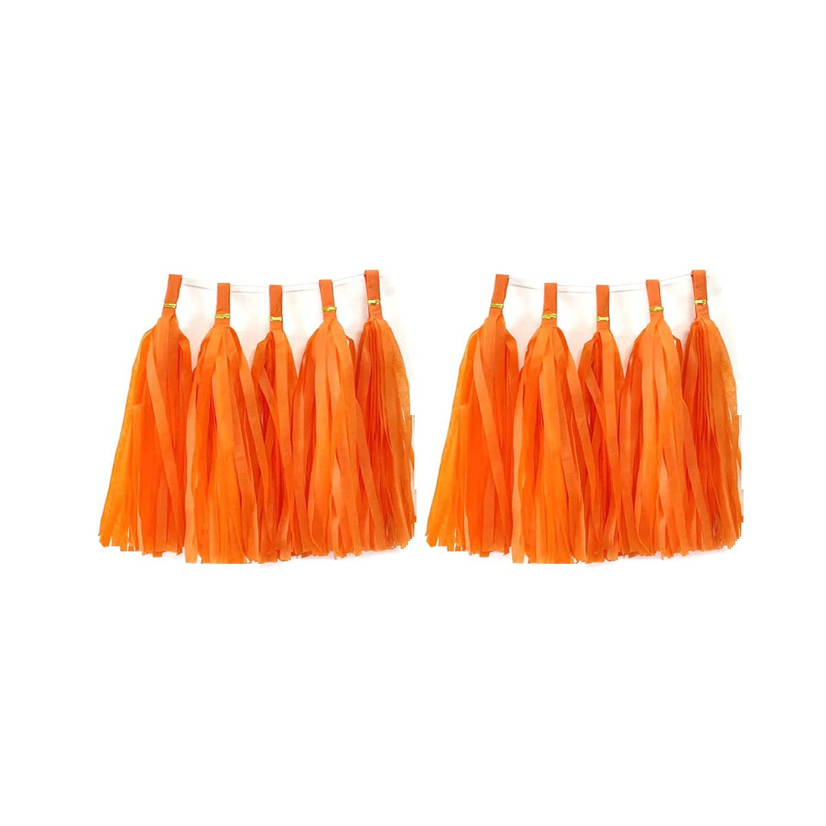 30pcs Orange Paper Tassels Garland - DIY Hanging Party Decorations for Baby Shower, Nursery, Wedding & Festival Decor | Tissue Paper Tassel Banner for Wall, Ceiling & Table Decor