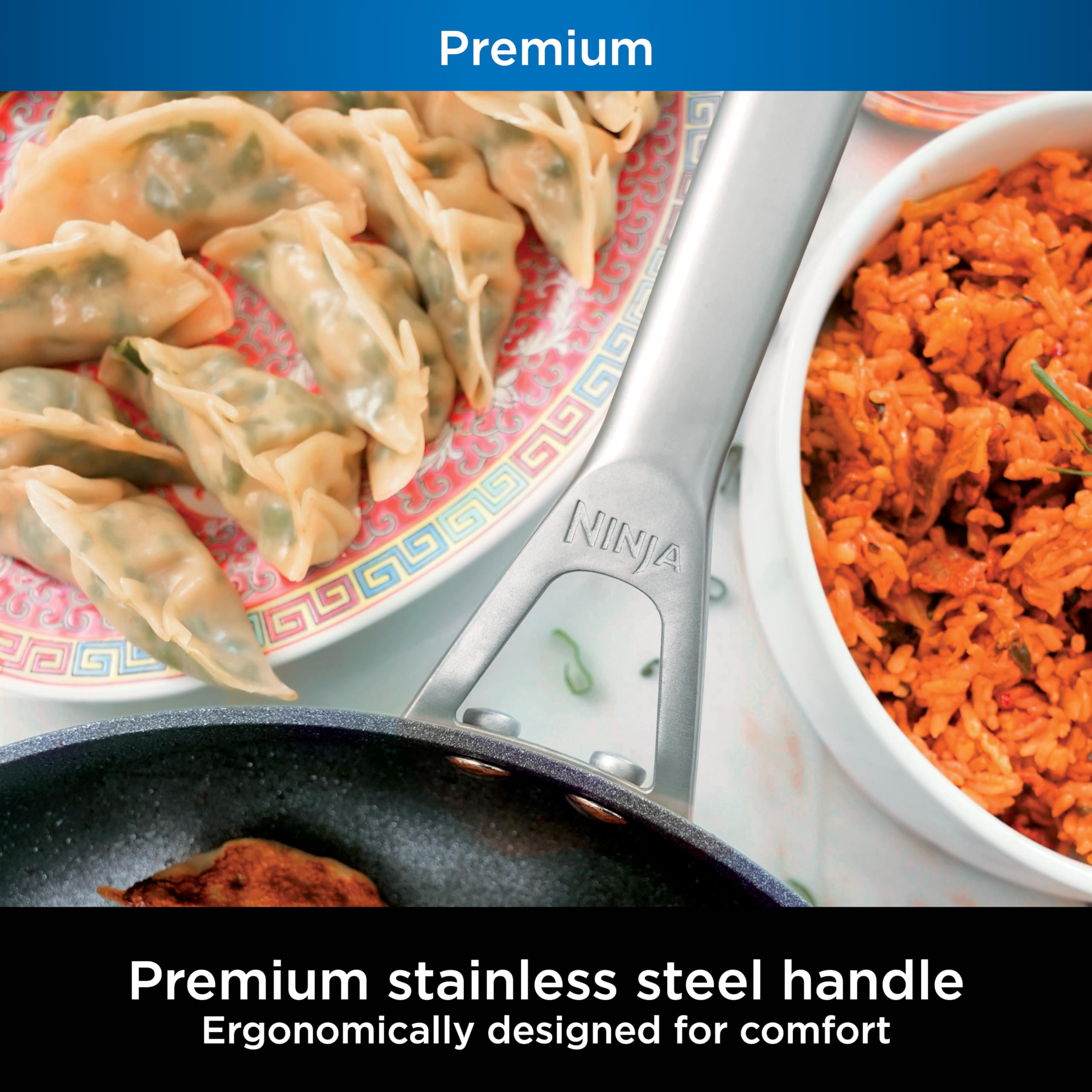 Ninja C39600 Foodi NeverStick Premium Hard-Anodized 13-Piece Cookware Set - Nonstick, Durable, Oven Safe to 500°F, Grey - Perfect for Frying, Sautéing, Baking & Everyday Cooking
