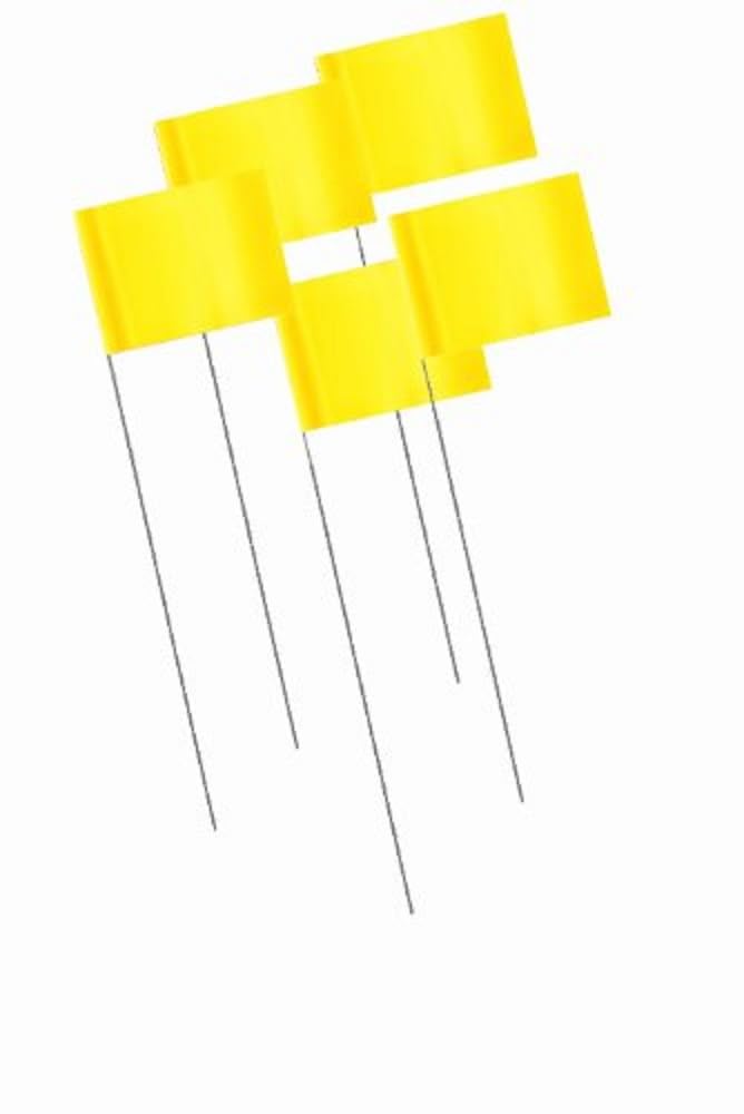 Bright Yellow Marking Flags 2.5