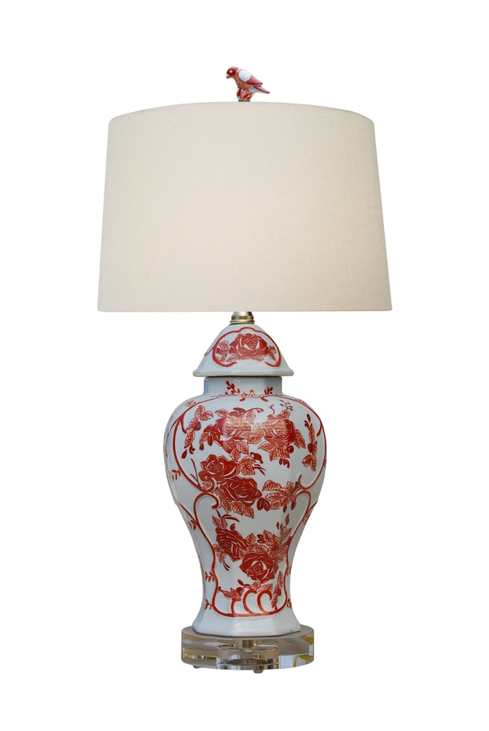 Handmade Asian-Inspired Ceramic Table Lamp - Traditional Oriental Home Decor for Living Room, Bedroom & Meditation Spaces