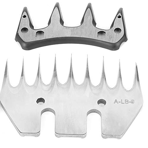 Stainless Steel Sheep Shears Blades - Replacement Shearing Combs & Cutters for Goats & Sheep (9 Tooth Straight Swing Blade) - Perfect for Livestock Grooming & Professional Animal Hair Trimming