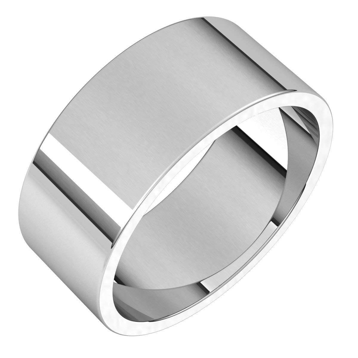 Bonyak Sterling Silver 8mm Flat Band Ring for Women - Size 5.5 - Elegant Wedding, Engagement, Anniversary Jewelry Gift - Perfect for Everyday Wear & Special Occasions