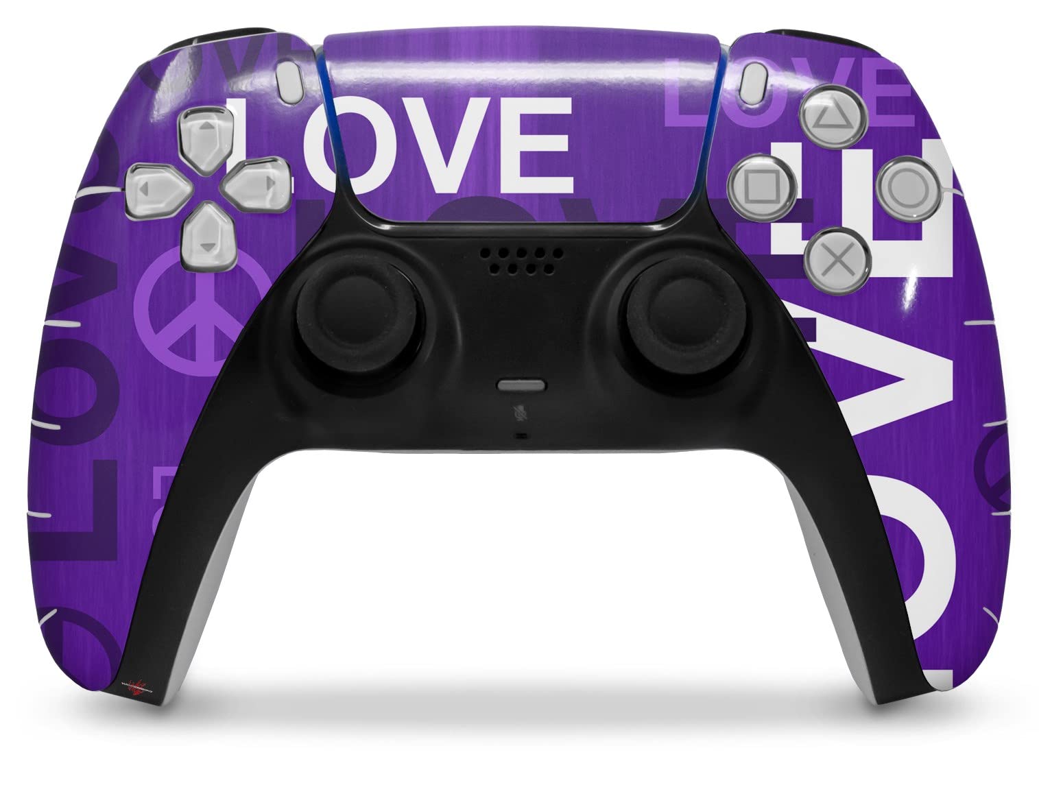 Sony PS5 DualSense Skin Wrap - Love & Peace Purple for Gaming Protection