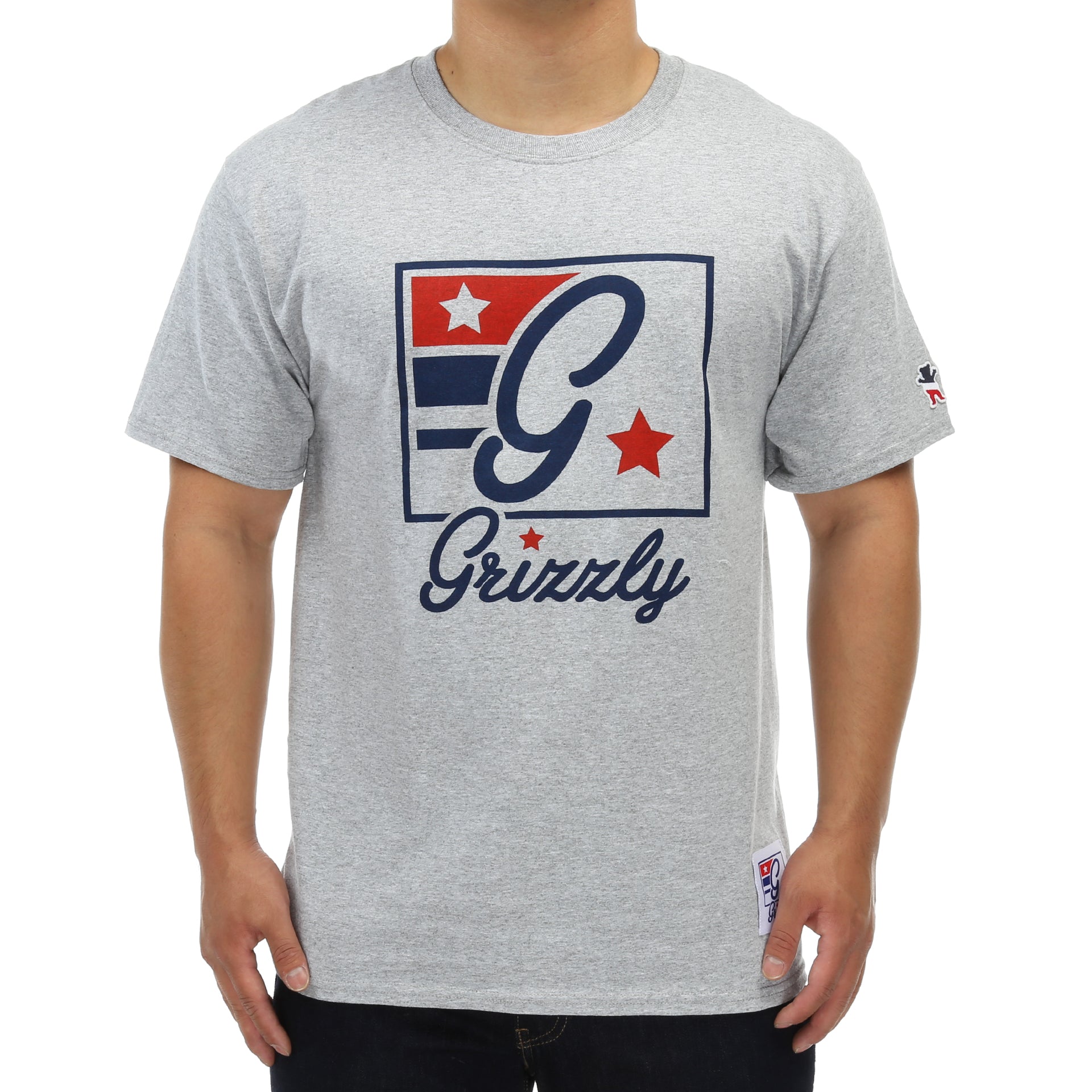 Grizzly x Champion Hardwood Classic T-Shirt - Heather Grey | Men's Casual Streetwear Tee for Everyday Wear & Gym